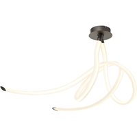 Armonia Semi Flush Ceiling Large Ribbons, Dimmable, 60W LED, 3000K, 4500lm, Titanium, Frosted Acrylic