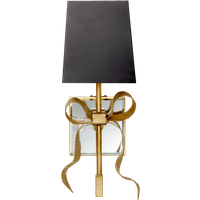Ellery Wall Light Black, Wall Light, Soft Brass & Black Shade - Andrew Martin