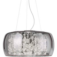 Audi 8 Light Round Ceiling Pendant Smokey, G9
