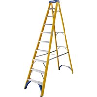 Werner 7161018 Fibreglass Swingback Stepladder Trade 10 Tread