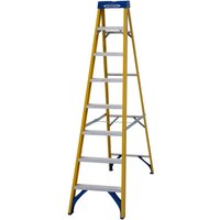 Werner 7160818 Fibreglass Swingback Stepladder Trade 8 Tread